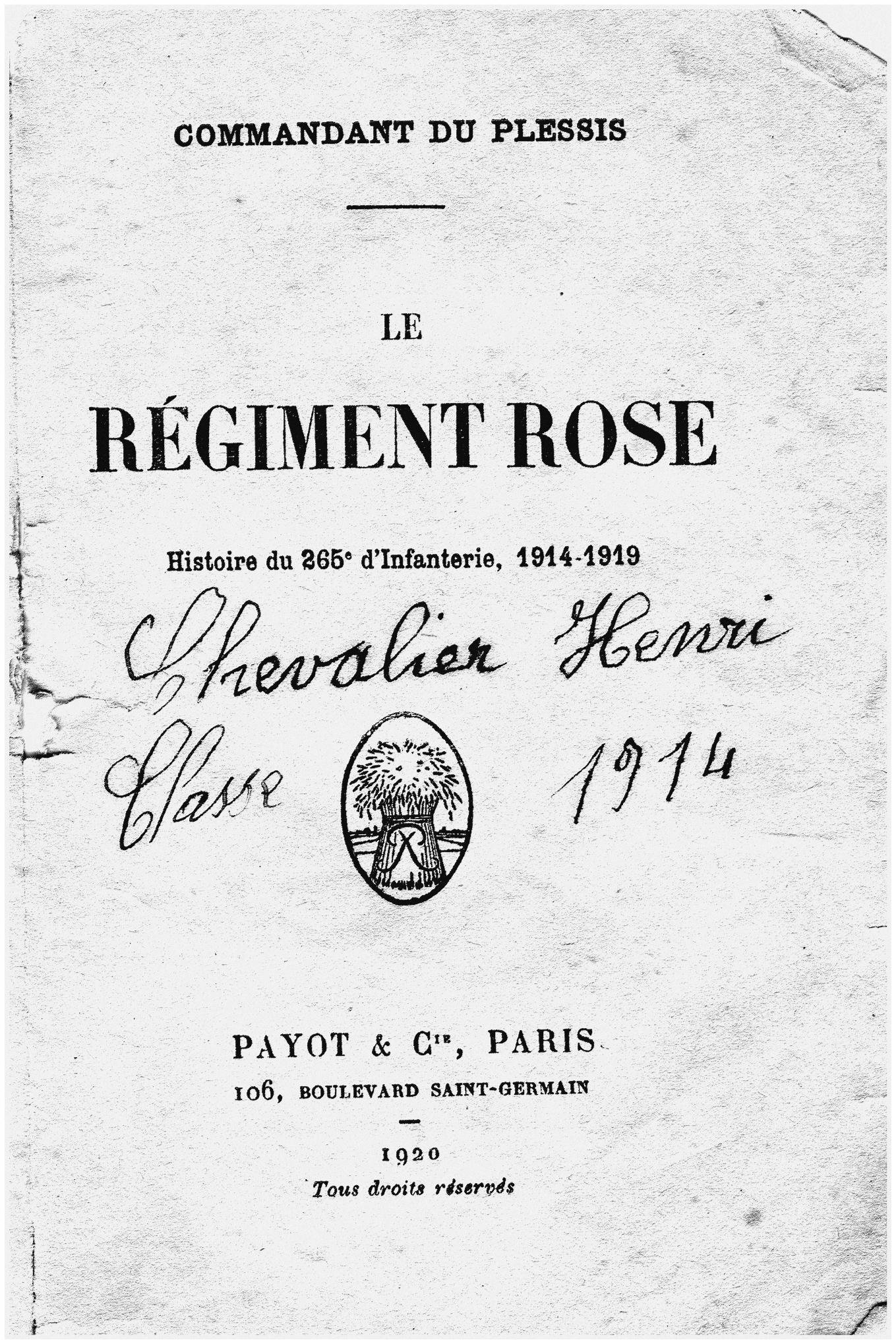Histoire du Régiment - 