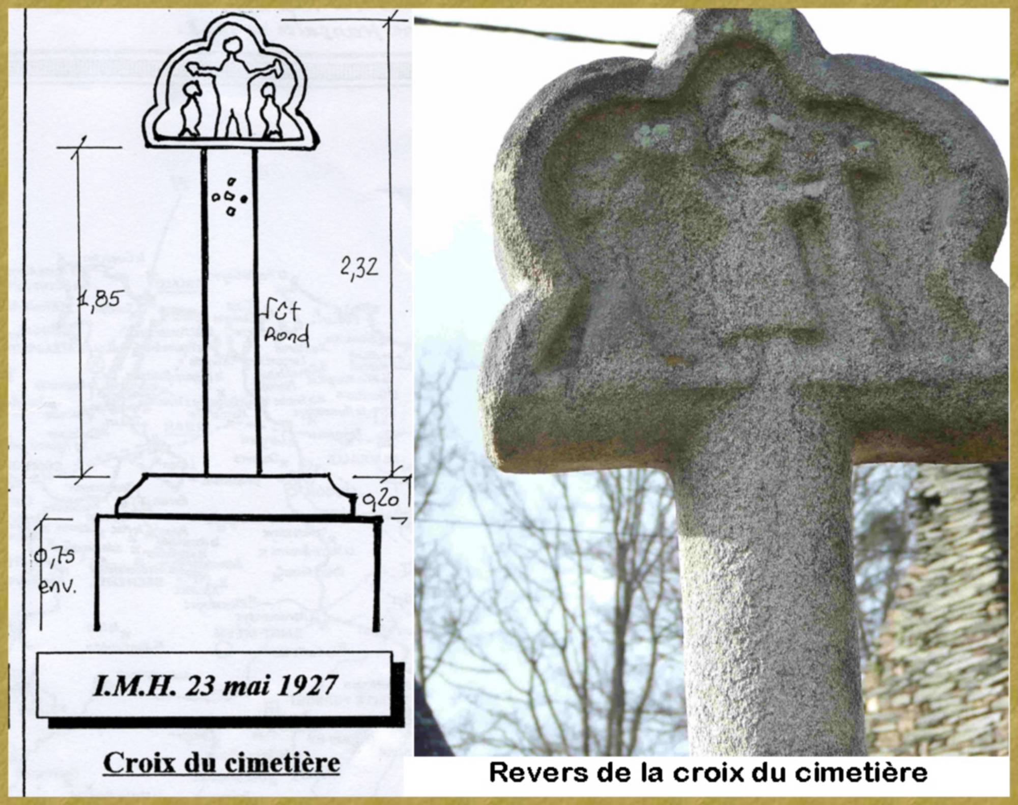 Revers de la croix du cimetière -