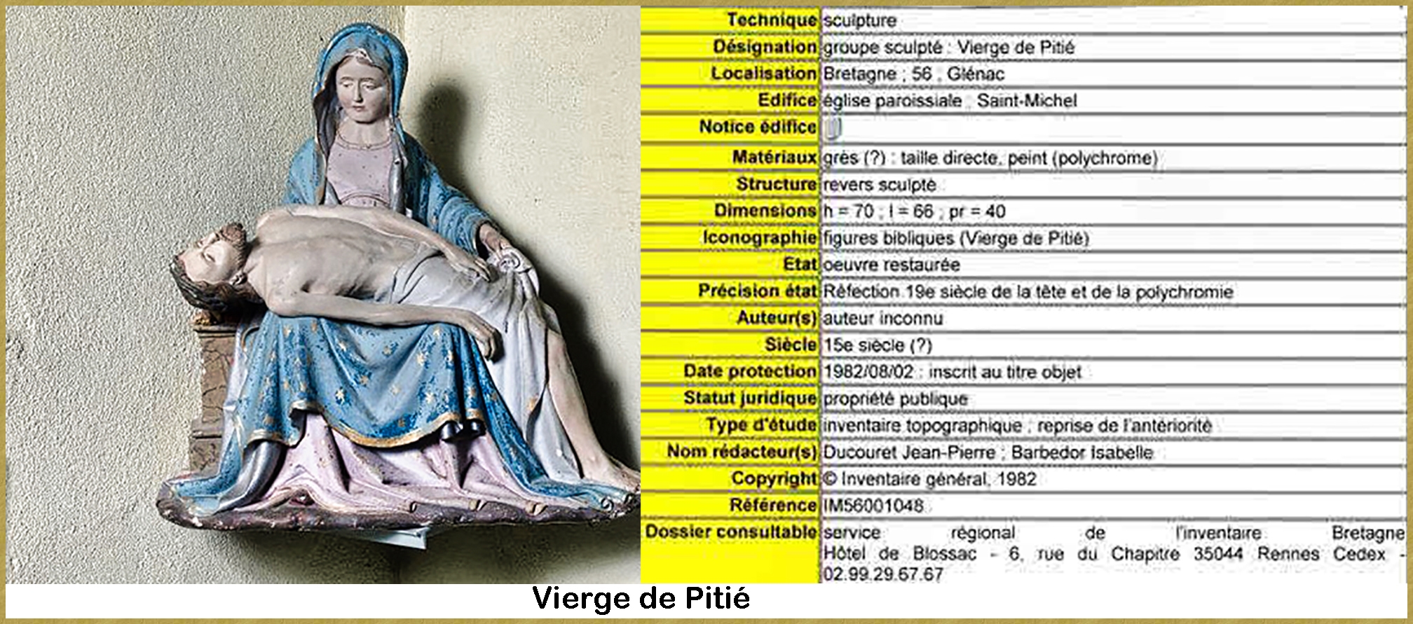 Recensement de la Vierge Piété - H
