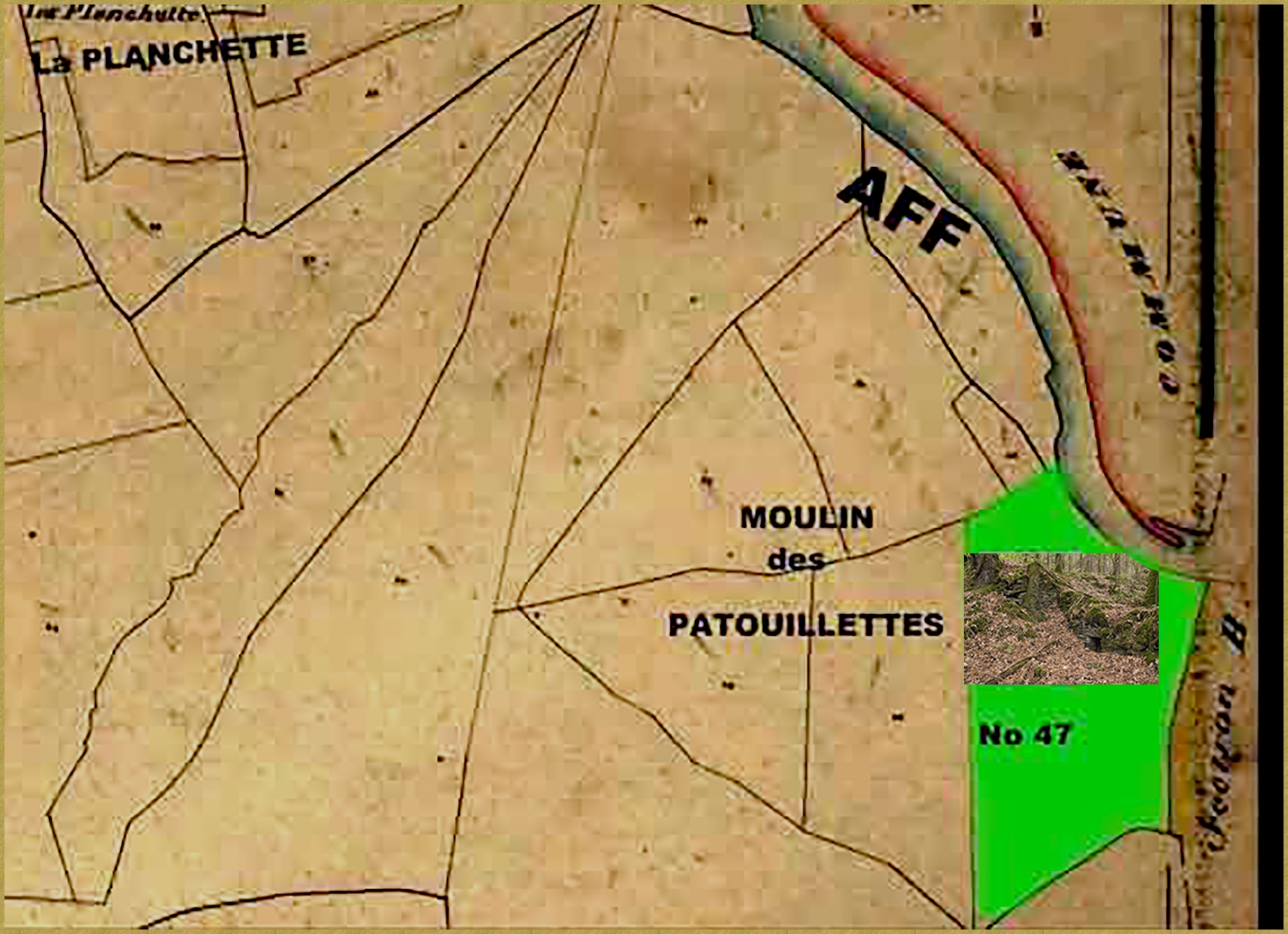 Cadastre moulin des Patouillettes 