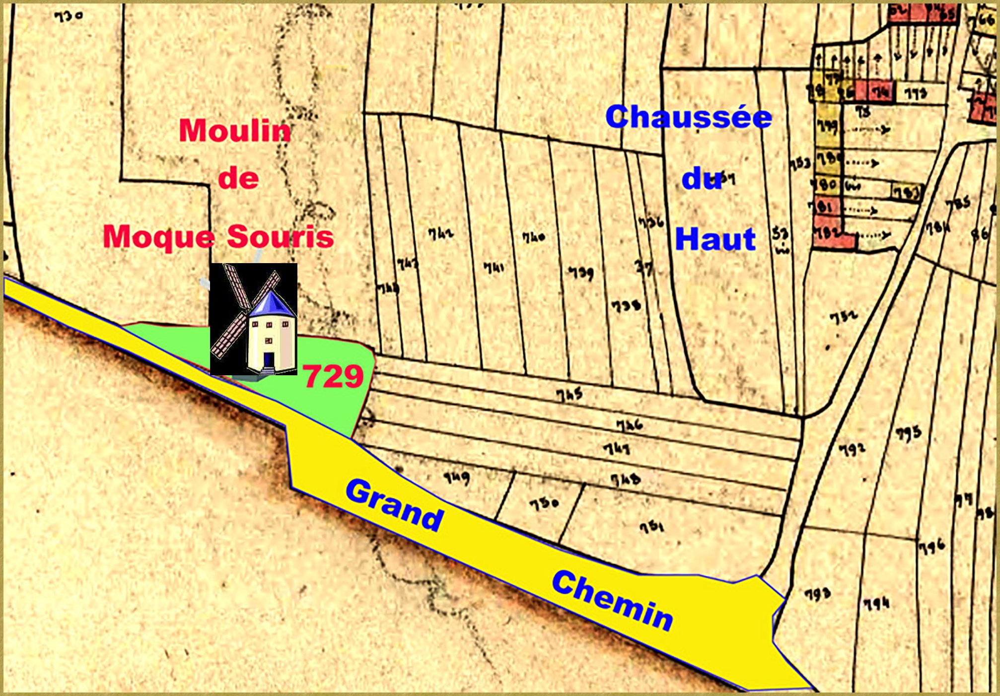 Cadastre moulin de la Moque Souris-      