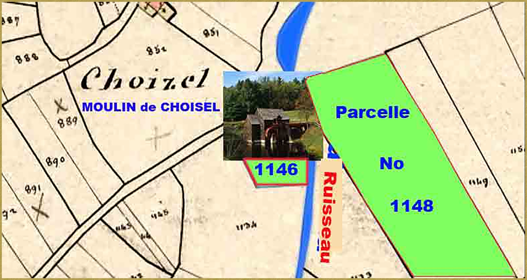 Cadastre moulin de Choisel -       