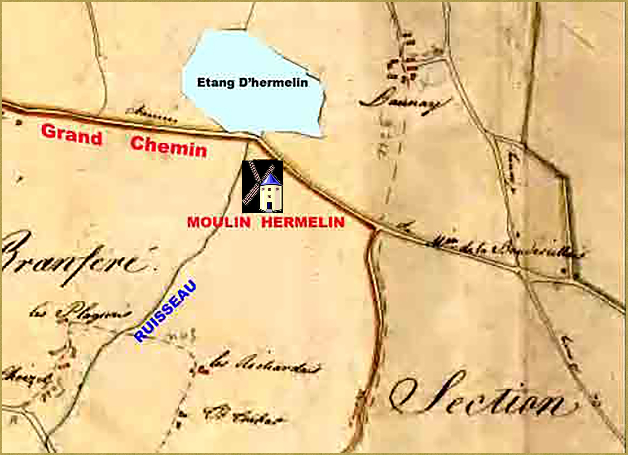 Cadastre moulin d’Hermelin -                      