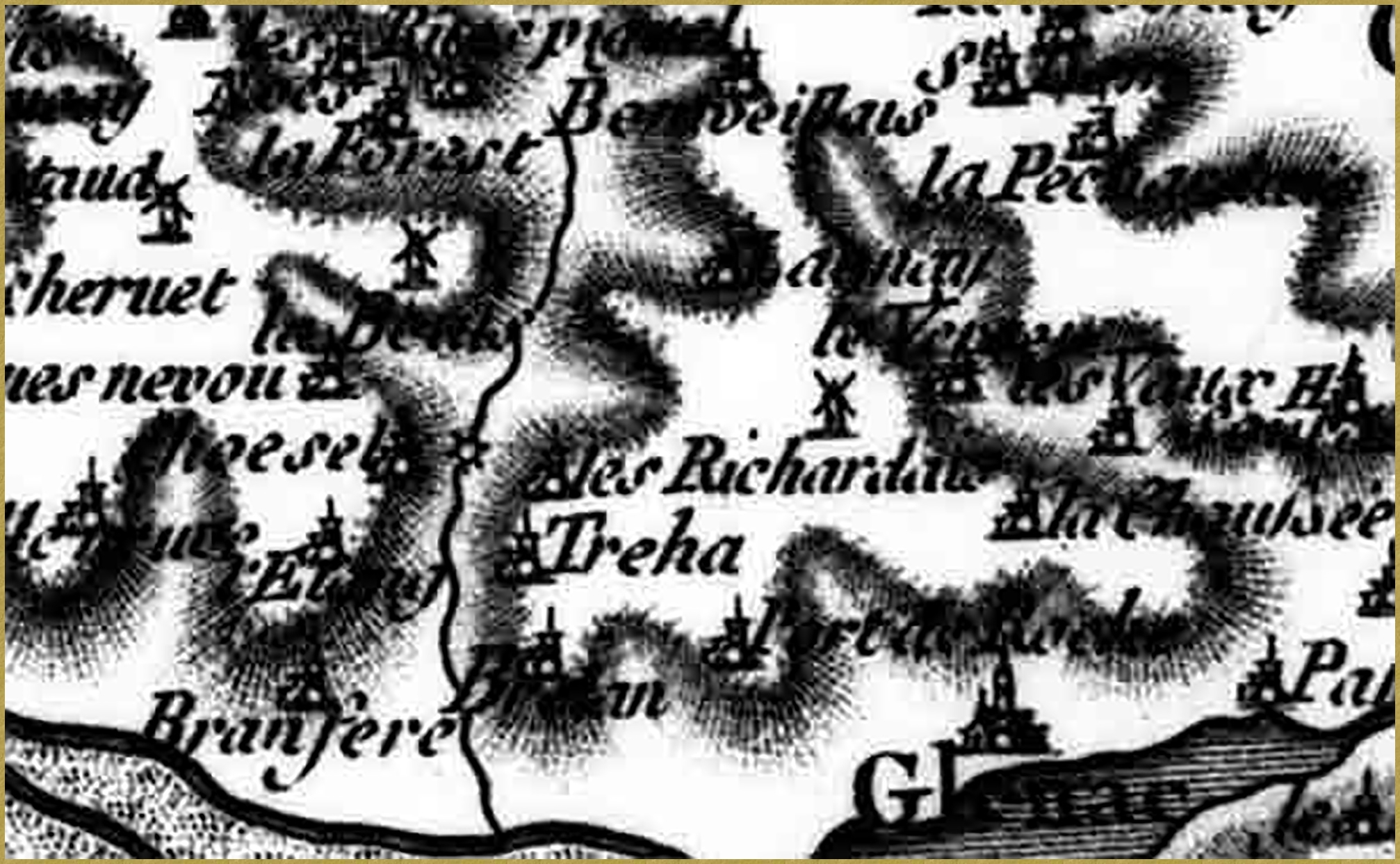 Carte du Moulin des Richardais   