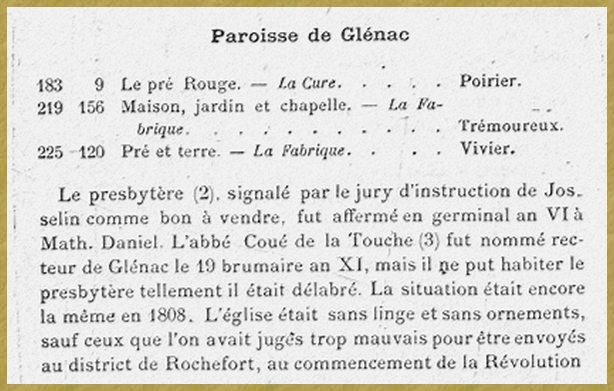 Vente des Biens du Clergé 