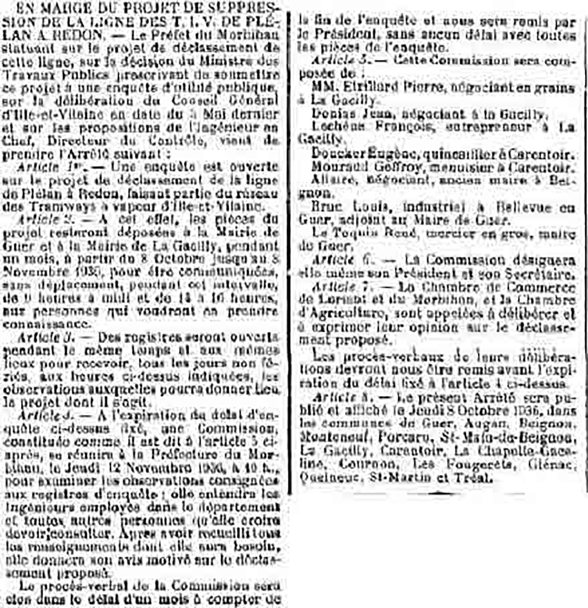 Avis de publication  - 